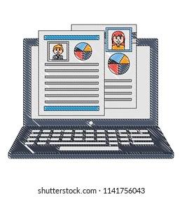 laptop computer with curriculum vitae icon