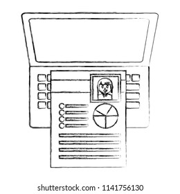 laptop computer with curriculum vitae icon