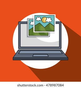 laptop computer data icon