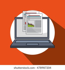 laptop computer data icon