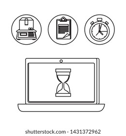 laptop computer with delivery service app