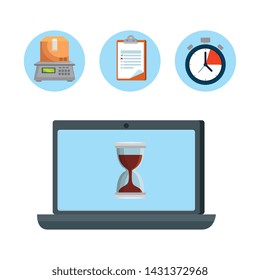 laptop computer with delivery service app