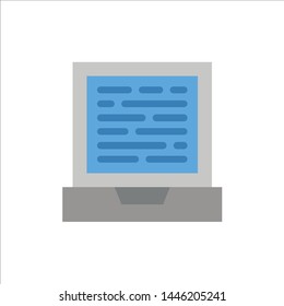 Laptop, Computer, Design  Flat Color Icon. Vector icon banner Template