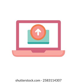 Laptop Computer Design Icon Illustration