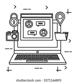 laptop computer device icon