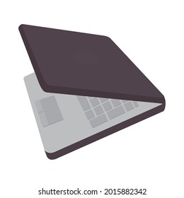 laptop computer device icon on white background
