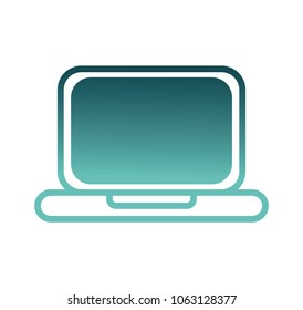 laptop computer device isolated icon