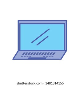 laptop computer device isolated icon