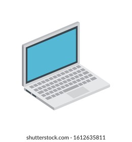 laptop computer device isolated icon vector illustration design