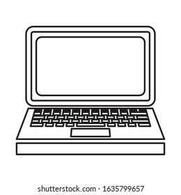 laptop computer device isolated icon vector illustration design