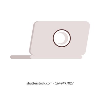 Laptop-Computergerät einzeln auf Symbolen - Vektorillustration