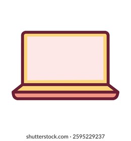 Laptop computer device isolated icon vector illustration design