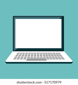 laptop computer device isolated icon