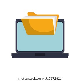 laptop computer device isolated icon