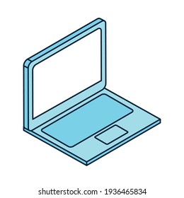 laptop computer device isometric icon