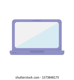 laptop computer device technology icon vector illustration