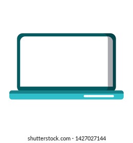Laptop computer device technology symbol illustration editable image