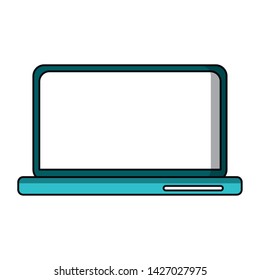 Laptop computer device technology symbol illustration editable image