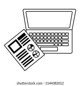 laptop computer document report work