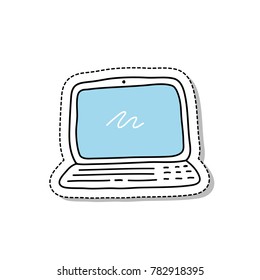 laptop (computer) doodle icon