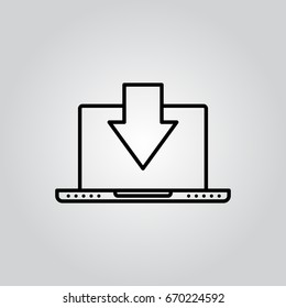 Laptop computer with download