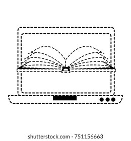 laptop computer with ebook