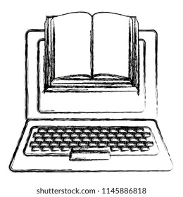 laptop computer with ebooks