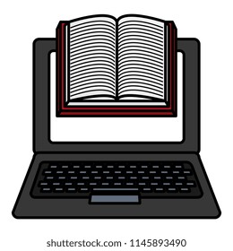 laptop computer with ebooks