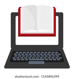laptop computer with ebooks