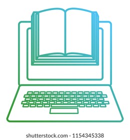 laptop computer with ebooks