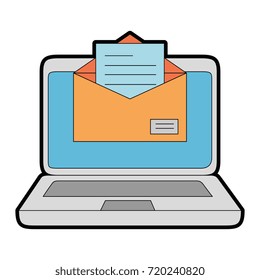 laptop computer with envelope