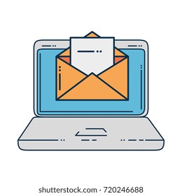 laptop computer with envelope