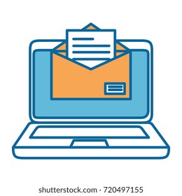 laptop computer with envelope