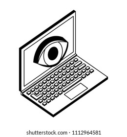 laptop computer and eye surveillance