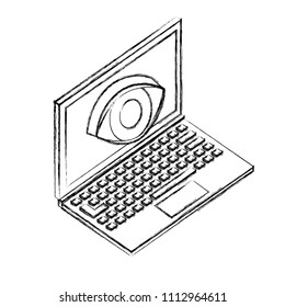 laptop computer and eye surveillance