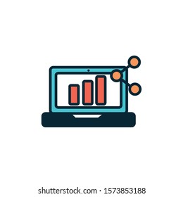laptop computer fill style icon vector illustration design
