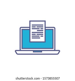 laptop computer fill style icon vector illustration design