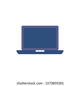 laptop computer flat style icon vector illustration design