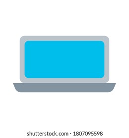 laptop computer flat style icon vector illustration design