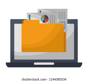 laptop computer folder file report papers