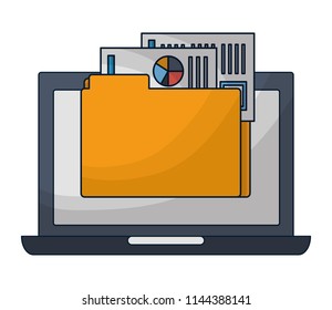 laptop computer folder file report papers