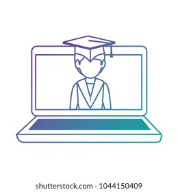 laptop computer with graduated