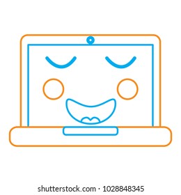 laptop computer happy emoji icon image 