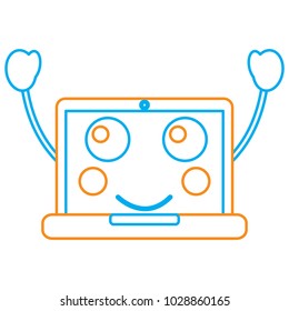 laptop computer happy emoji icon image 