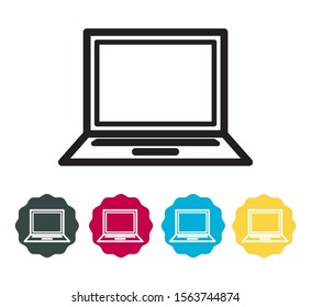 Laptop Computer - Icon as EPS 10 File
