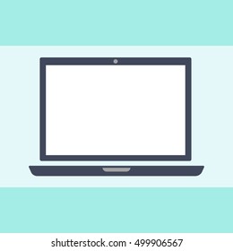 Laptop computer icon flat web sign symbol logo label