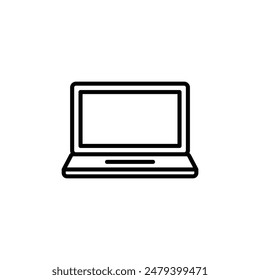 Laptop Computer Icon Ideal for Work and Technology