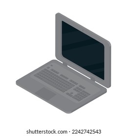 diseño isométrico del icono de la computadora portátil