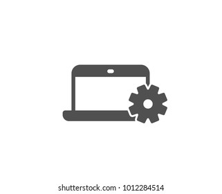 Laptop computer icon. Notebook Service sign. Portable personal computer symbol. Quality design elements. Classic style. Vector