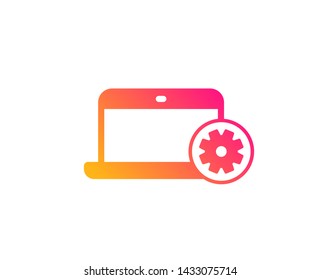 Laptop computer icon. Notebook Service sign. Portable personal computer symbol. Classic flat style. Gradient notebook Service icon. Vector